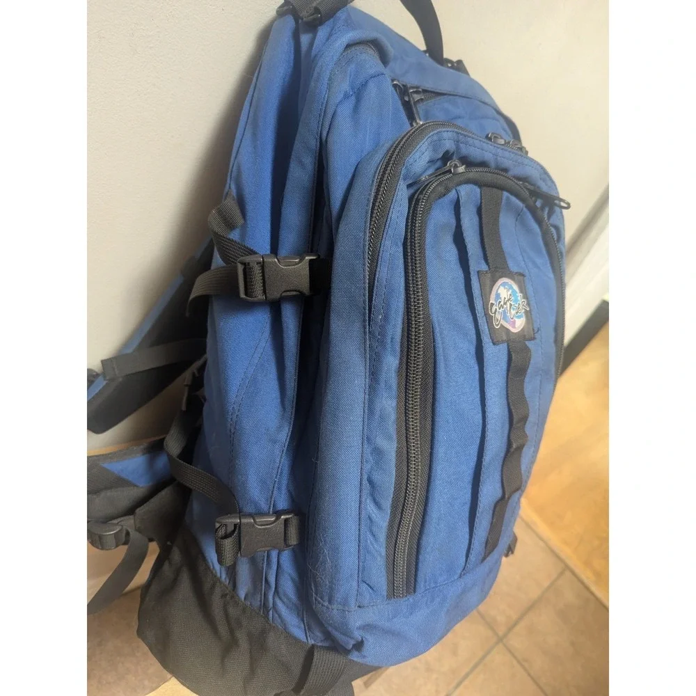 Eagle Creek Travel Backpack Blue Black Carry On Daypack Hiking Waist Belt Value